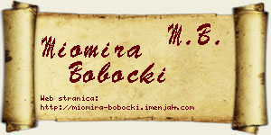Miomira Bobocki vizit kartica